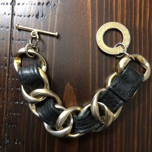 CC Skye Leather Woven Bracelet